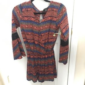 Bell Sleeve V-Neck Romper